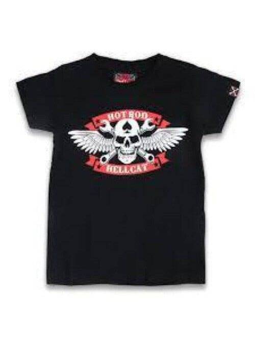 HOTROD HELLCAT Skull Wrench Kids Tshirt - Poison Arrow Retro