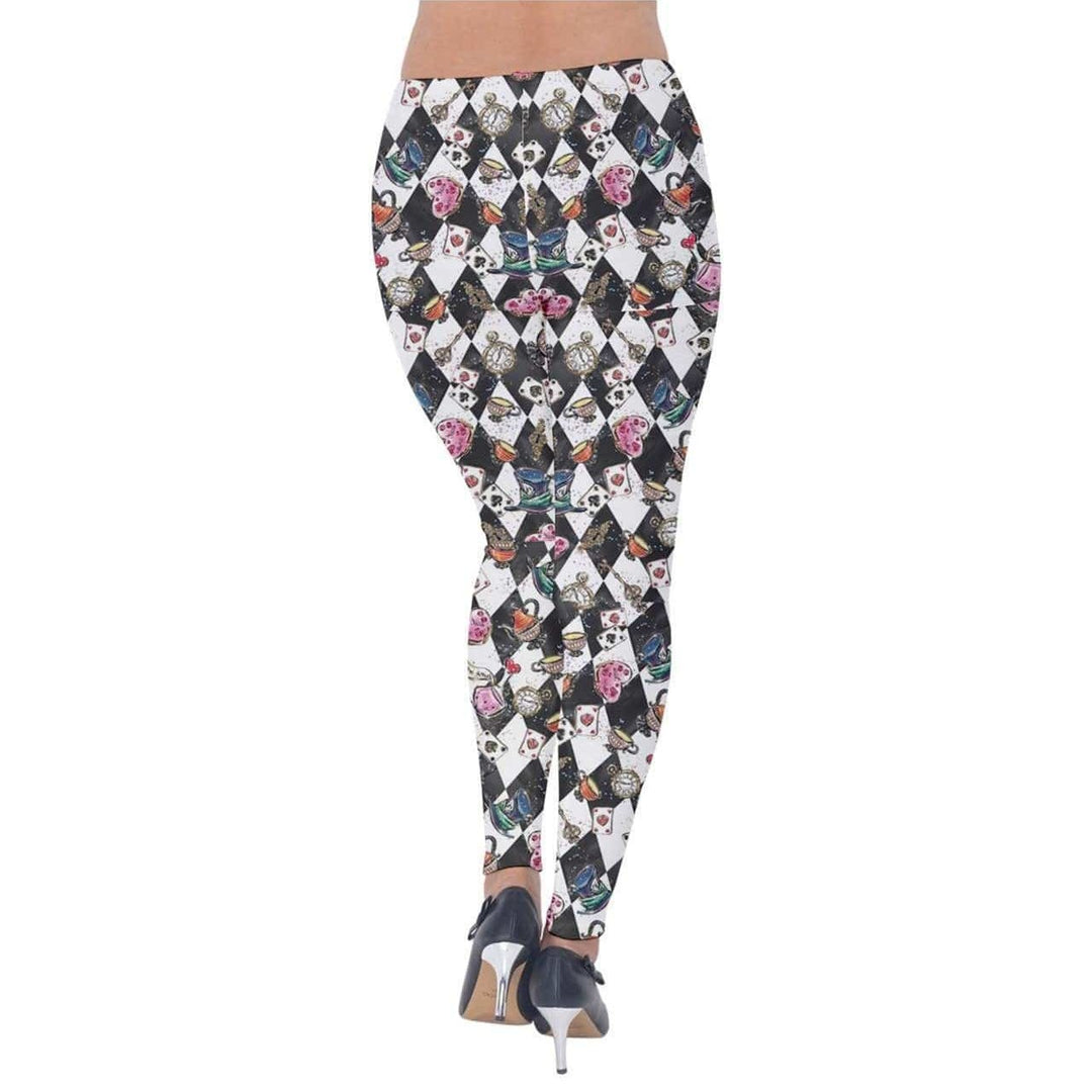 Alice in Wonderland Velvet Leggings - Poison Arrow Retro