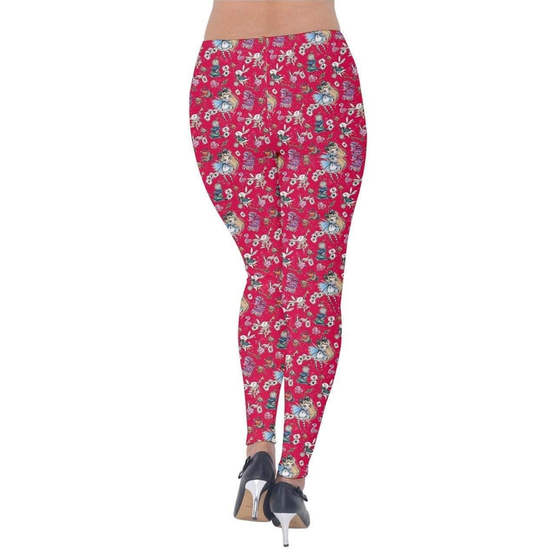 Alice in Wonderland Velvet Leggings - Poison Arrow Retro