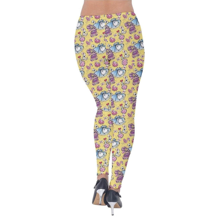 Alice in Wonderland Velvet Leggings - Poison Arrow Retro