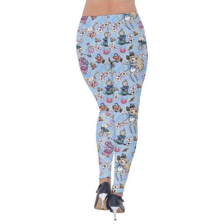 Alice in Wonderland Velvet Leggings - Poison Arrow Retro