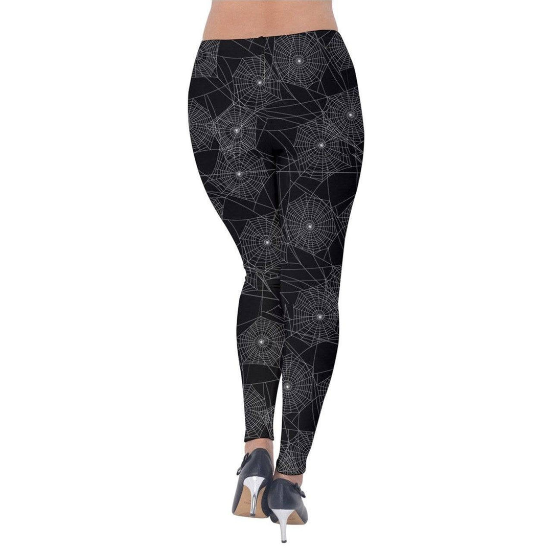 Anansie Spider Web Velvet Leggings - Poison Arrow Retro