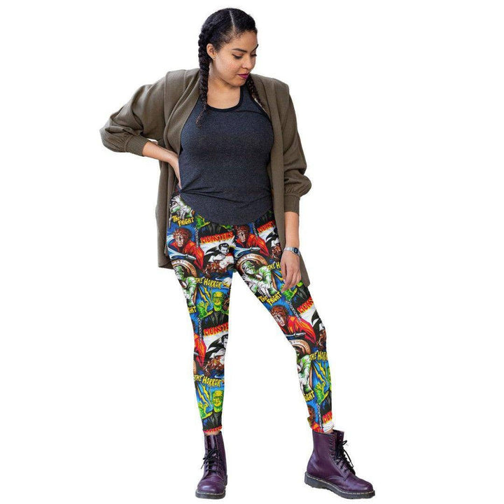 Hollywood Monsters Velvet Leggings [IN STOCK] - Poison Arrow Retro