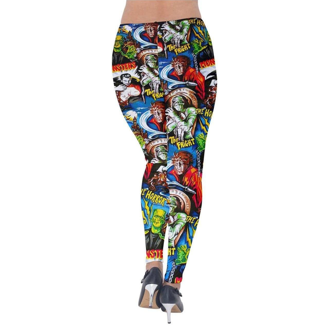 Hollywood Monsters Velvet Leggings [IN STOCK] - Poison Arrow Retro