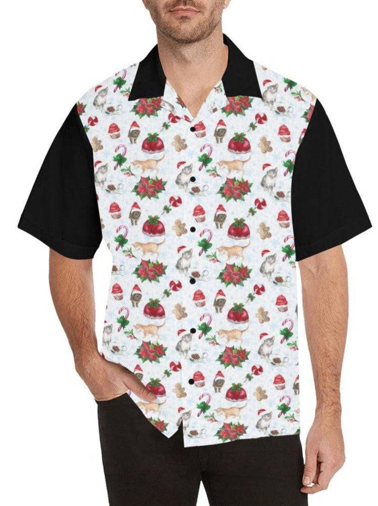 Christmas Cats Retro Bowling Shirt - Poison Arrow Retro