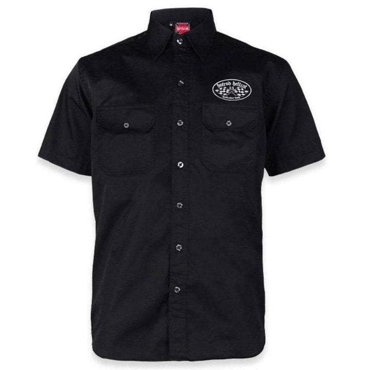 HOTROD HELLCAT BUTTON UP WORK SHIRT Straight From Hell - Poison Arrow Retro