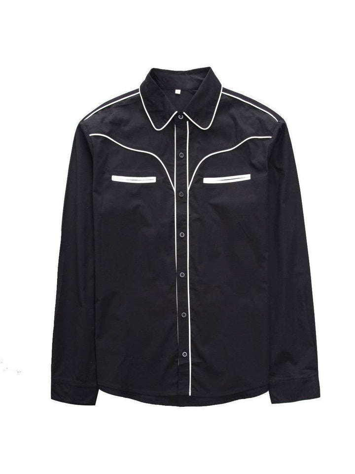 Men's Vintage Style Western Shirt WHITE - Poison Arrow Retro