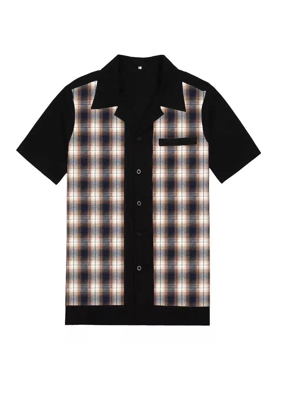 Mens Vintage Style Bowling Dress Shirt - RICHIE PLAID - Poison Arrow Retro