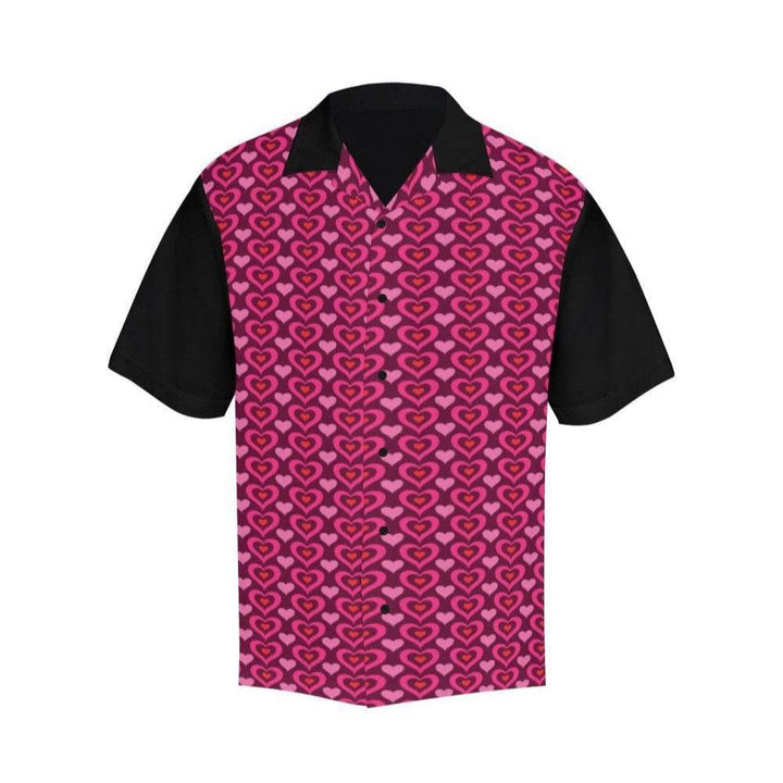 MY GROOVY VALENTINE Men's Button Up Shirt - Poison Arrow Retro