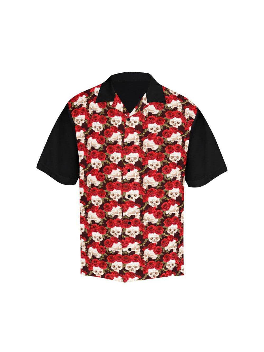 Skulls Men's Button Up Shirts - Poison Arrow Retro