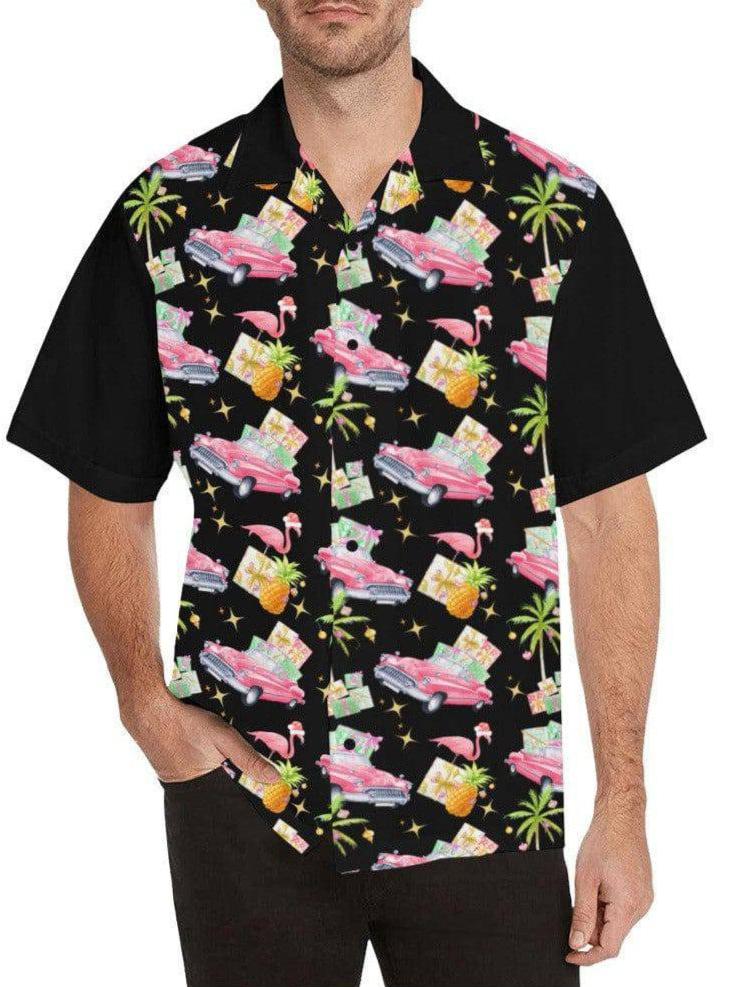 TROPICAL CHRISTMAS MEN'S RETRO BOWLING SHIRT - Poison Arrow Retro