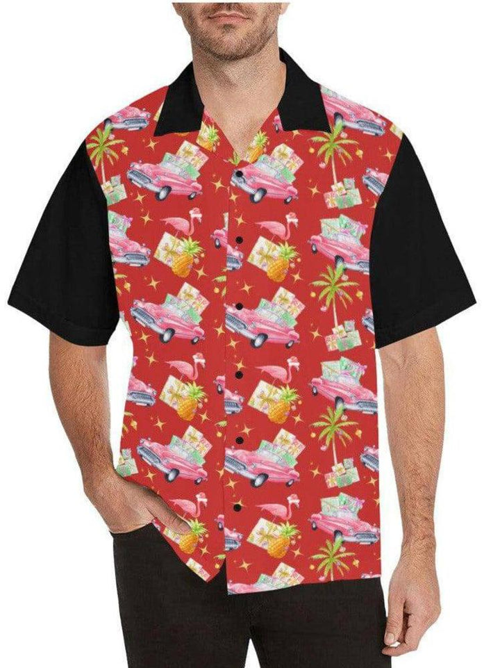 TROPICAL CHRISTMAS MEN'S RETRO BOWLING SHIRT - Poison Arrow Retro