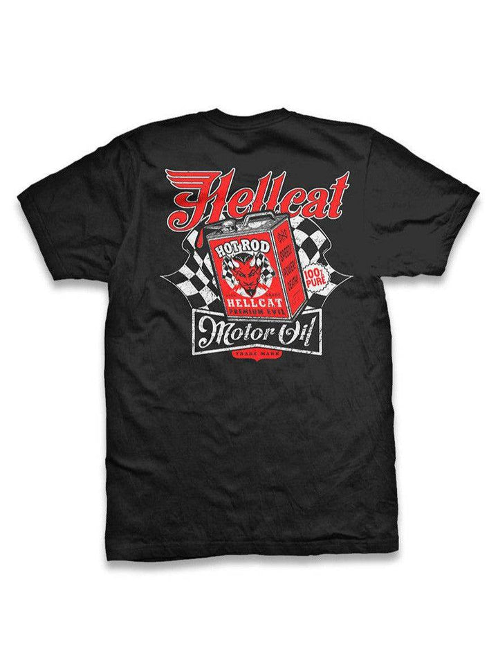 Hotrod Hellcat Mens Tshirt Motor Oil II - Poison Arrow Retro