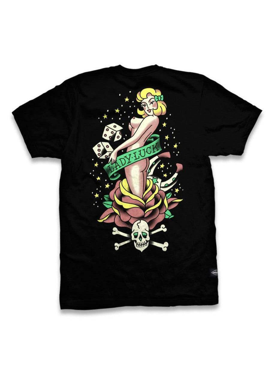 LIQUORBRAND Mens Tshirt Lady Luck - Poison Arrow Retro