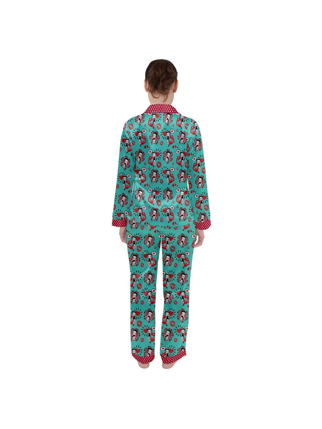 Betty Boop Women's Long Sleeve Satin Pajamas Set