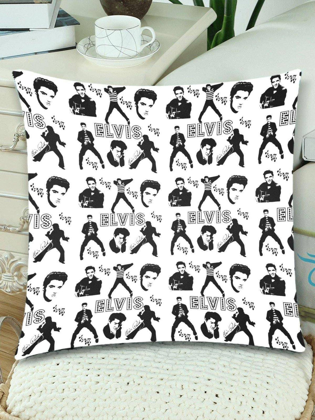 ELVIS  Throw Pillow Cover 18"x 18" (Twin Sides) (Set of 2) - Poison Arrow Retro