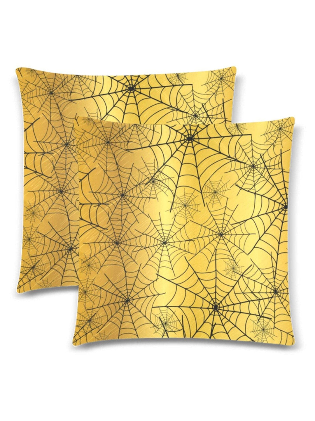 Golden Orbs Throw Pillow Cover 18"x 18" (Twin Sides) (Set of 2) - Poison Arrow Retro