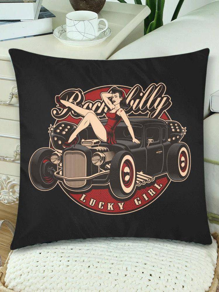 LUCKY GIRL Cushion Cover 18"x 18" (Twin Sides) (Set of 2) - Poison Arrow Retro