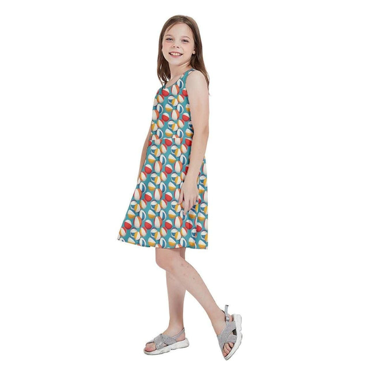 Retro Beach Balls Kids' Skater Dress - Poison Arrow Retro