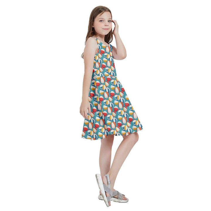 Retro Beach Balls Kids' Skater Dress - Poison Arrow Retro