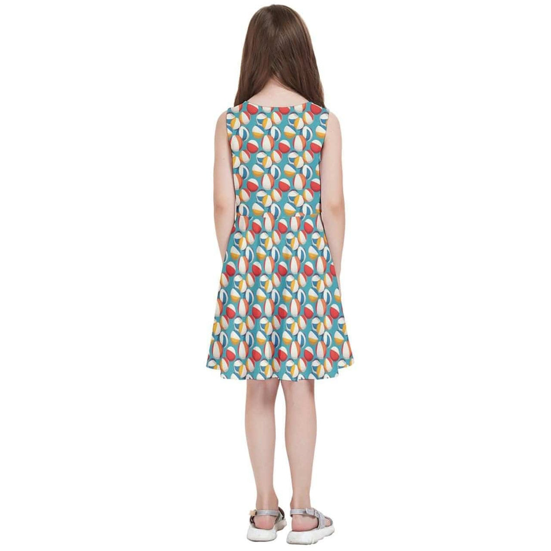 Retro Beach Balls Kids' Skater Dress - Poison Arrow Retro