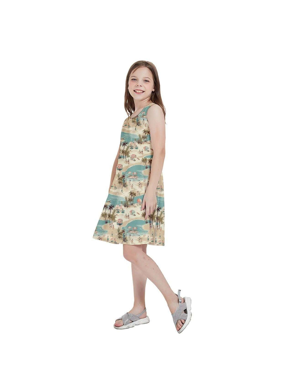 Vintage Vacation Kids' Skater Dress - Poison Arrow Retro