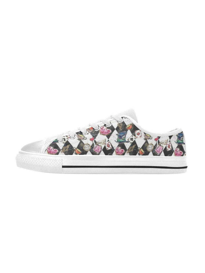 Alice in Wonderland Kid's Canvas Sneakers - Poison Arrow Retro