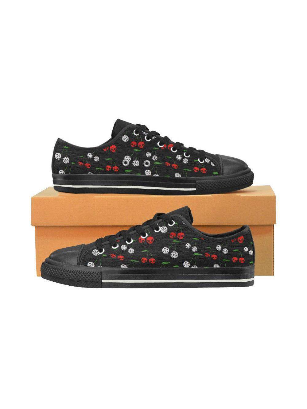 CHERRY SKULLS n DICE Retro Style Sneakers - Poison Arrow Retro