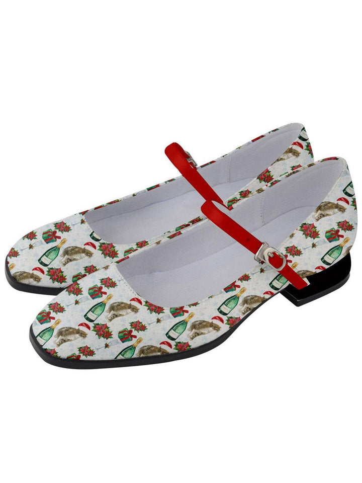 Christmas Cats Women's Mary Jane Shoes - Poison Arrow Retro