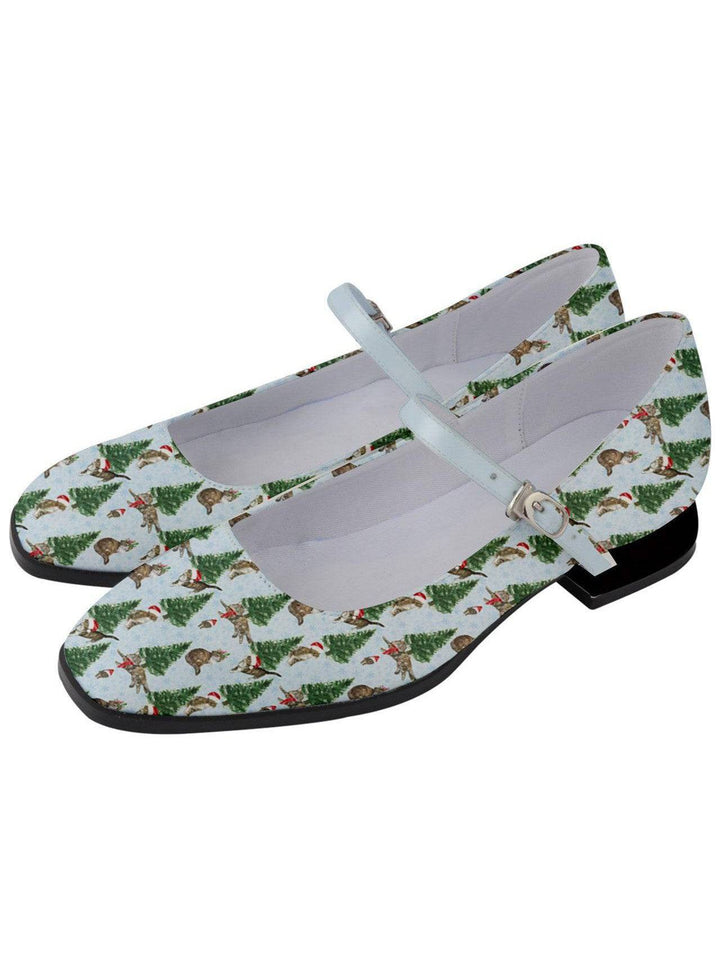 Christmas Cats Women's Mary Jane Shoes - Poison Arrow Retro