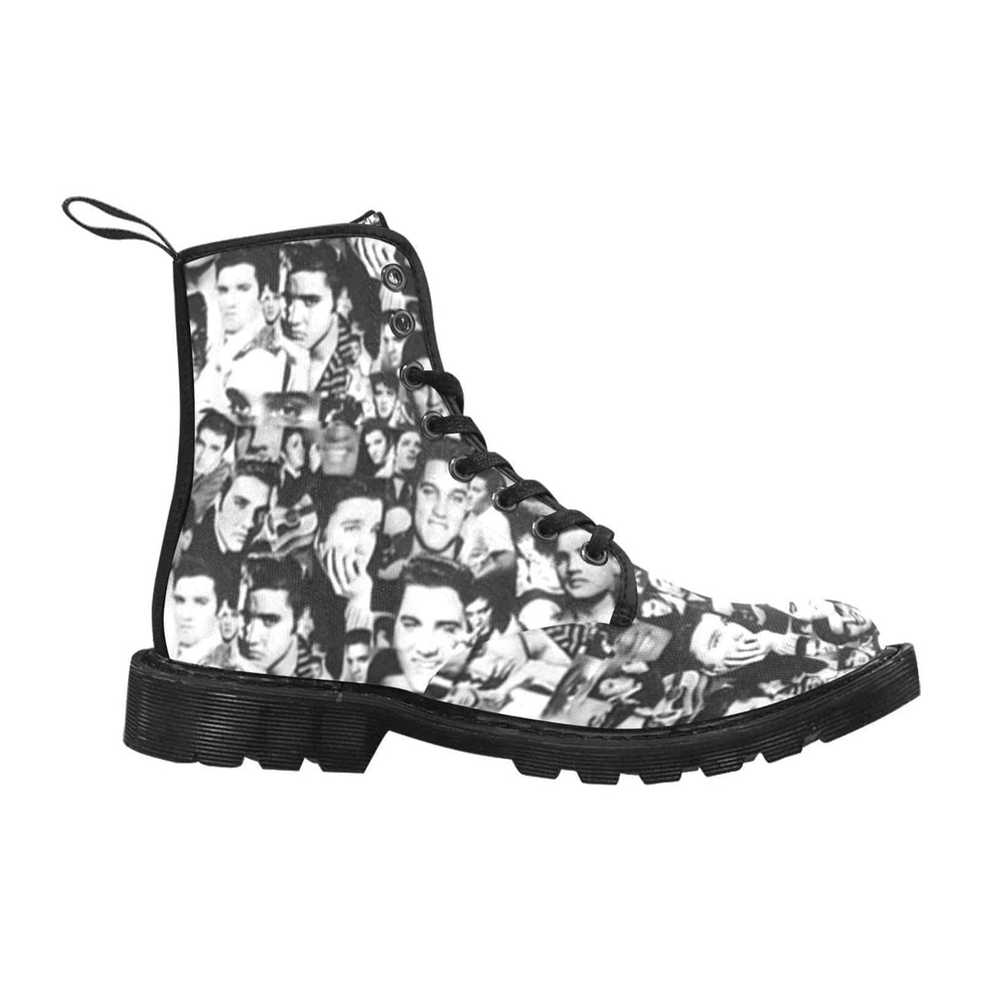 Elvis The King Women's Lace Up Combat Boots - Poison Arrow Retro