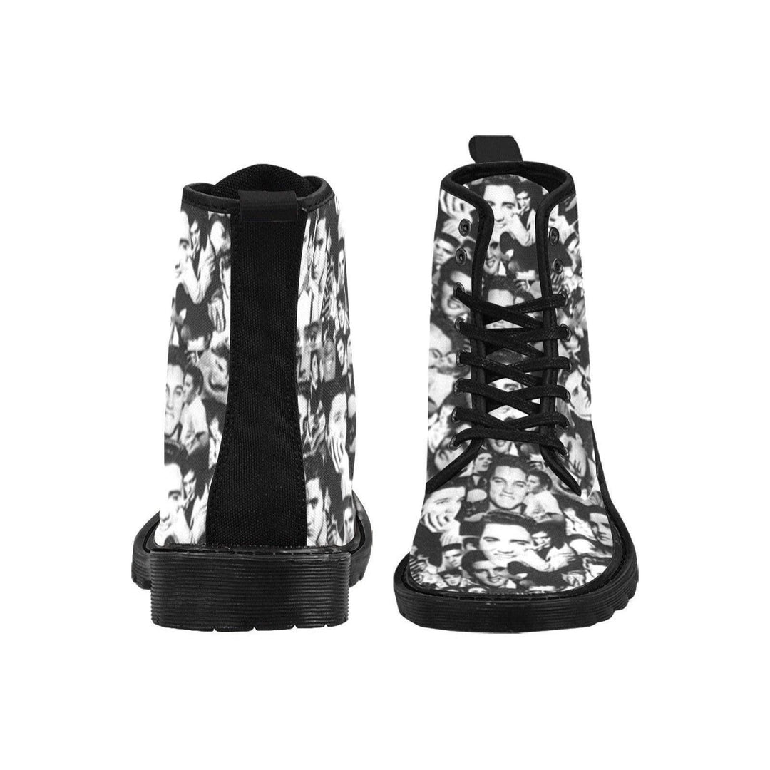 Elvis The King Women's Lace Up Combat Boots - Poison Arrow Retro