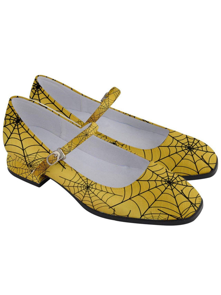 Golden Orbs Women's Mary Jane Shoes - Poison Arrow Retro