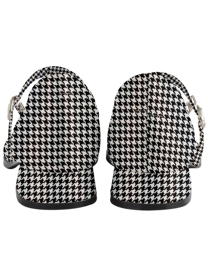 Houndstooth Women's Mary Jane Shoes - Poison Arrow Retro