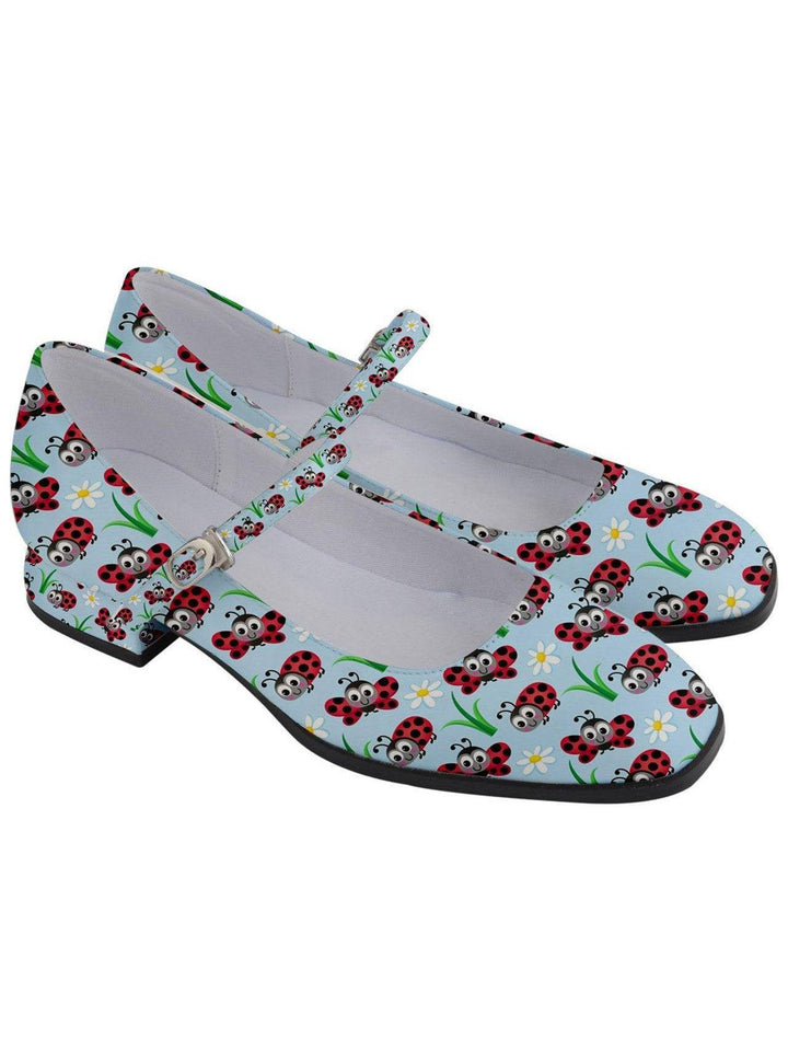 Ladybugs Women's Mary Jane Shoes [IN STOCK] - Poison Arrow Retro