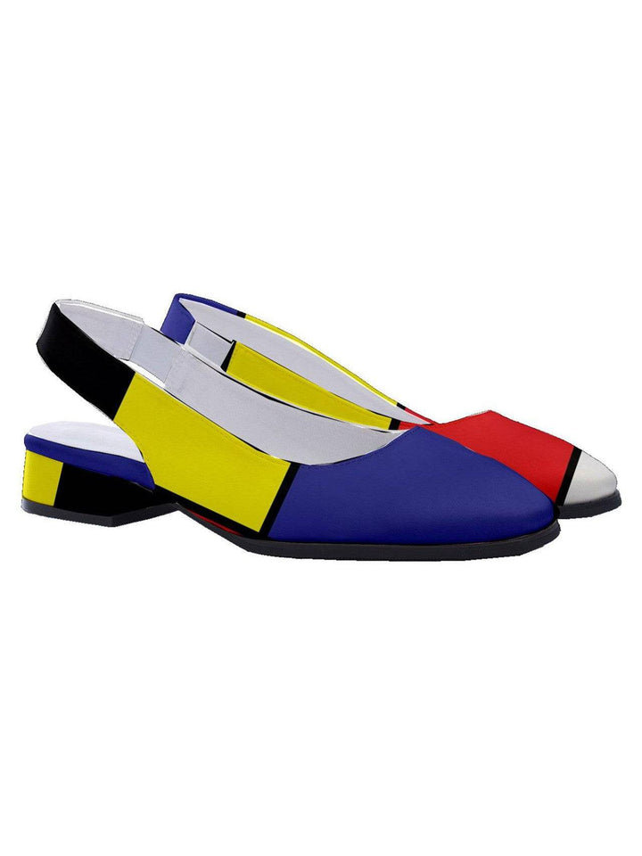 Mondrian Women's Classic Slingback Heels - Poison Arrow Retro