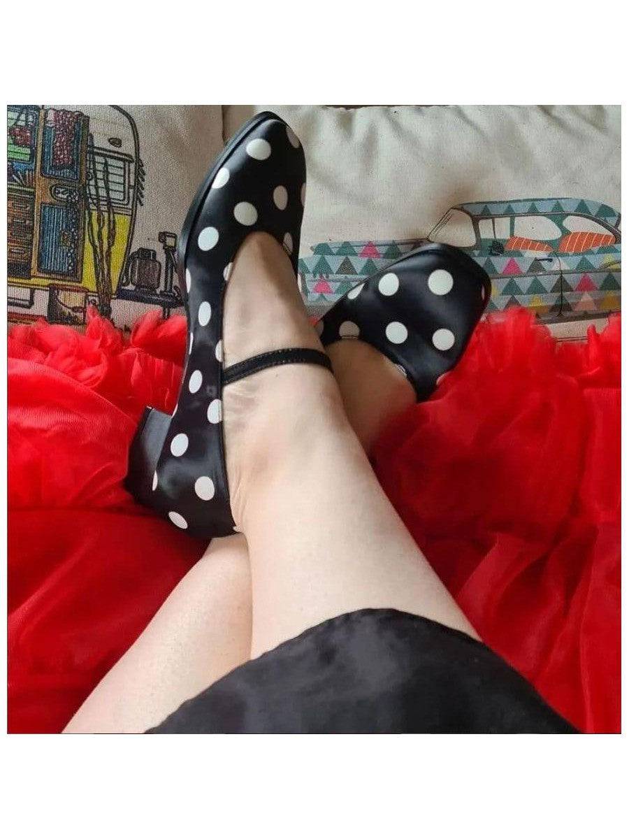 POLKA DOTS Women's Mary Jane Shoes - Poison Arrow Retro