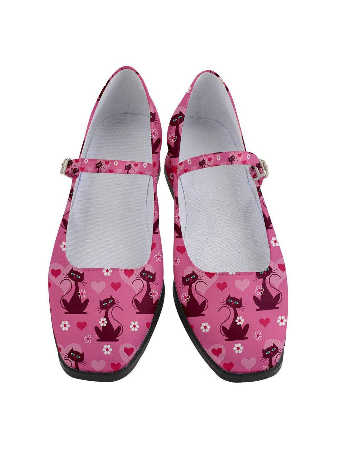 RETRO LOVE CATS WOMEN'S MARY JANE SHOES - Poison Arrow Retro