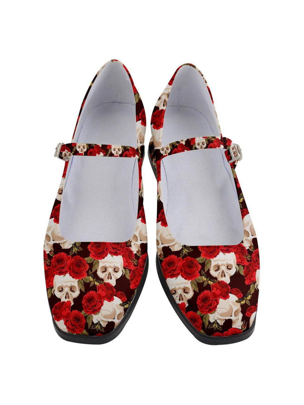 SKULLS AND ROSES Women's Mary Jane Shoes - Poison Arrow Retro