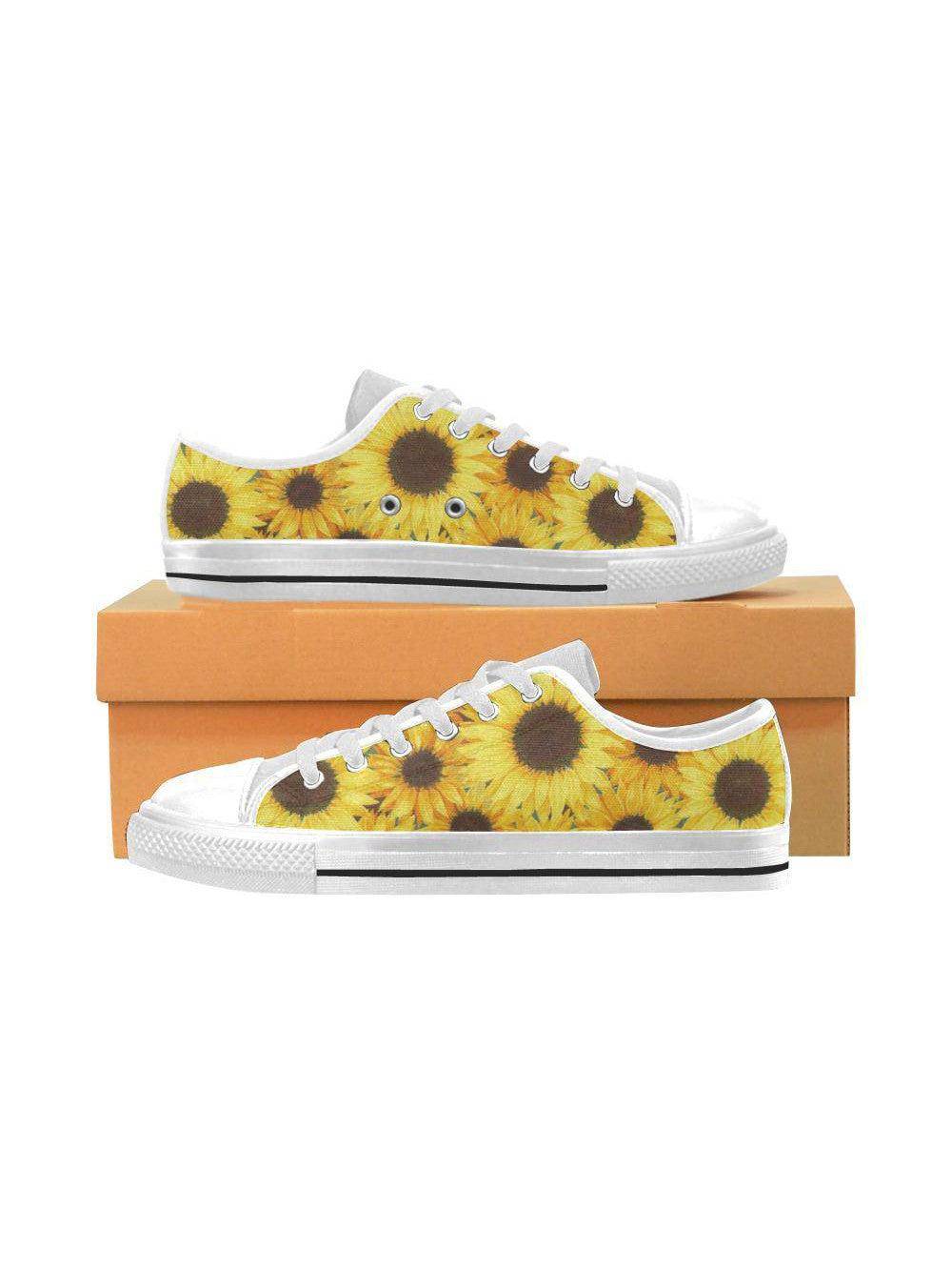 SUNFLOWERS Kid's Canvas Sneakers - Poison Arrow Retro