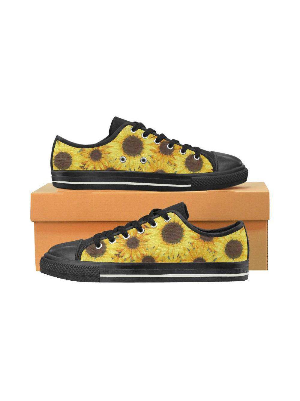 SUNFLOWERS Kid's Canvas Sneakers - Poison Arrow Retro