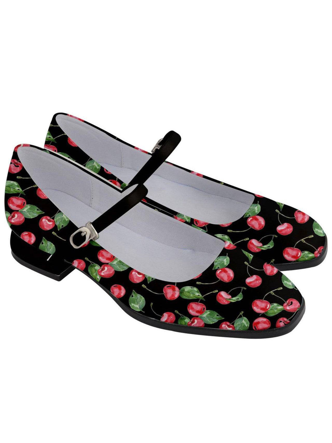 Watercolour Cherries Women's Mary Jane Shoes - Poison Arrow Retro