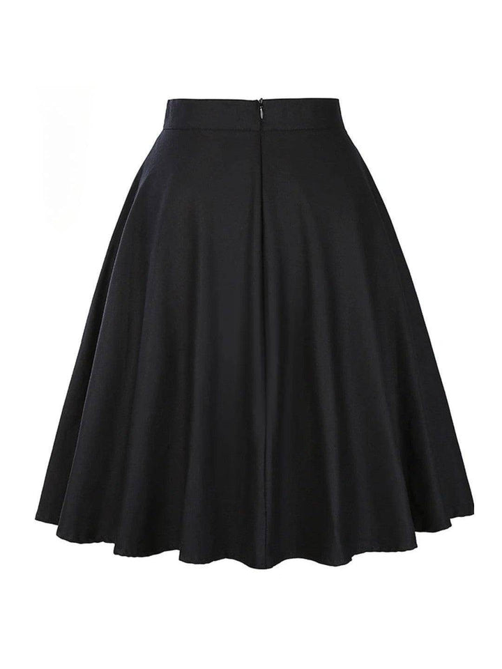 Black Flared Skirt - Poison Arrow Retro