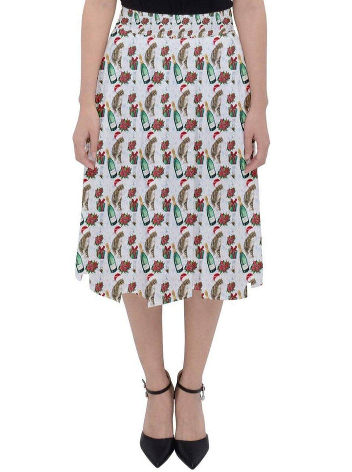 Christmas Cats Midi Skirt - Poison Arrow Retro