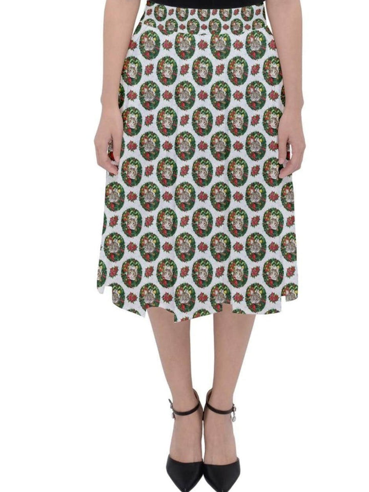 Christmas Cats Midi Skirt - Poison Arrow Retro