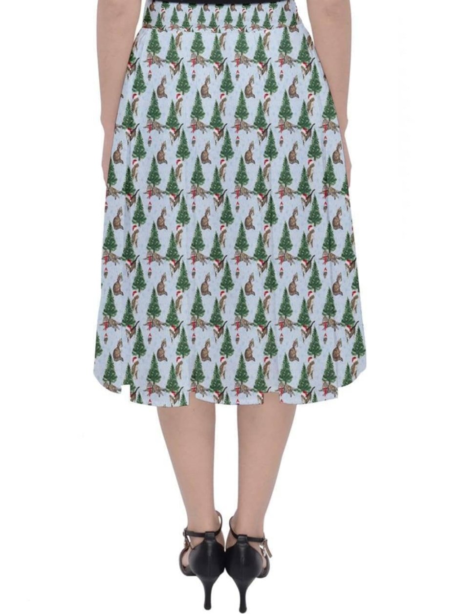 Christmas Cats Midi Skirt - Poison Arrow Retro