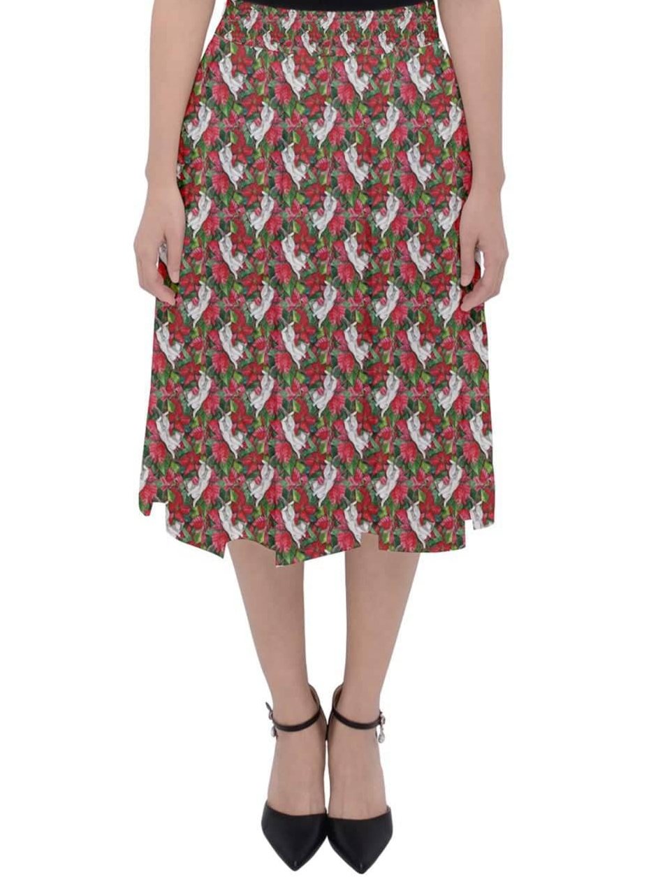 Christmas Cats Midi Skirt - Poison Arrow Retro