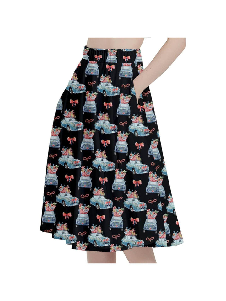 Cruisin' for Christmas Cheer Full Circle Skirt