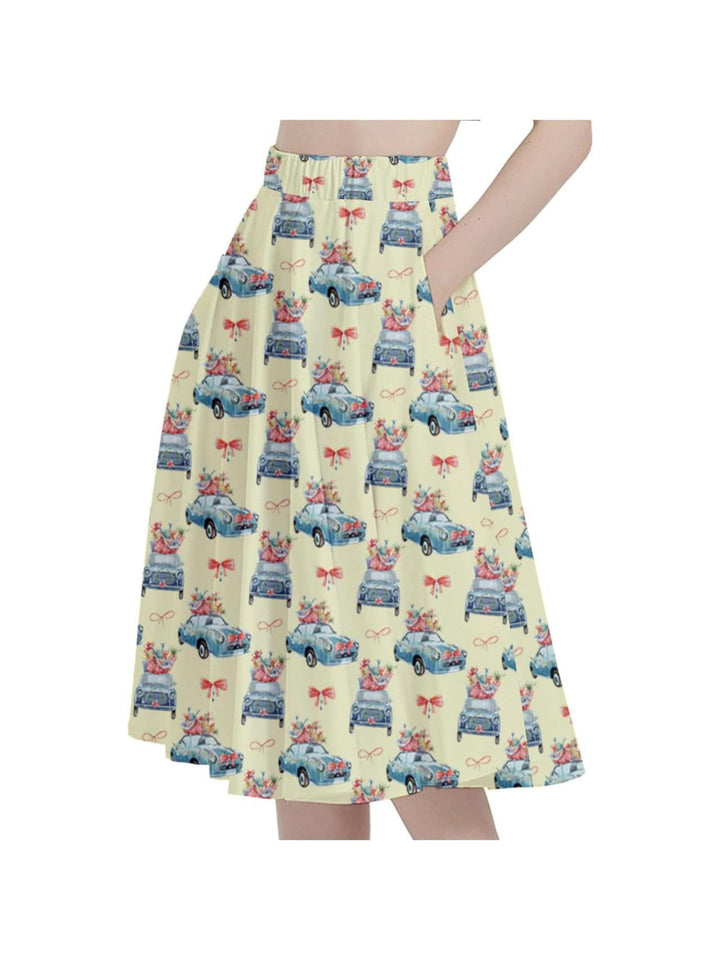 Cruisin' for Christmas Cheer Full Circle Skirt