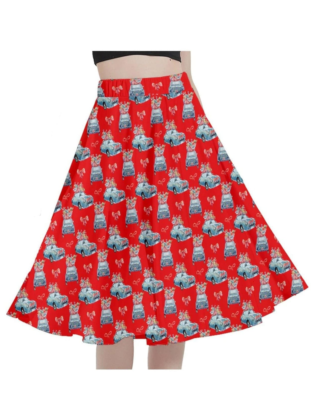 Cruisin' for Christmas Cheer Full Circle Skirt